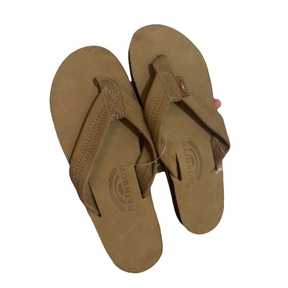 Rainbow Sandals Women's Leather Single Layer Arch Support 1" Strap US 6.5-7.5 - Picture 1 of 6